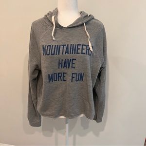 Retro Brand WVU Mountaineers have more fun Crop hoodie - XL